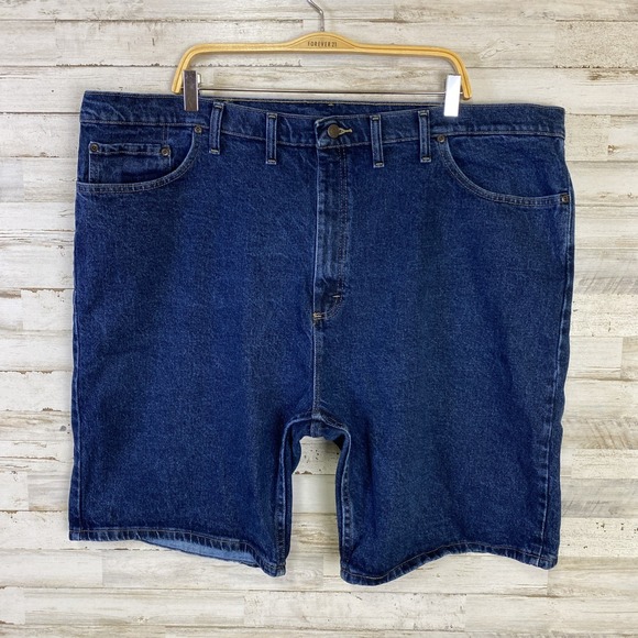 Wrangler Other - Wrangler Jean Shorts Men 46x9.5"Blue Denim Medium Wash Western Jorts Stretch